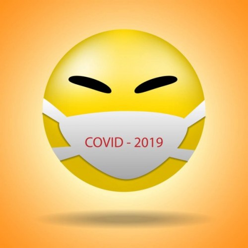 covid 2019 Смайлик в маске медицинской