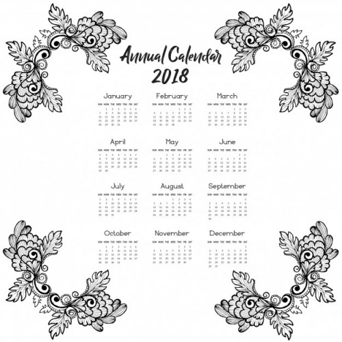 Карандашный календарь 2018 г