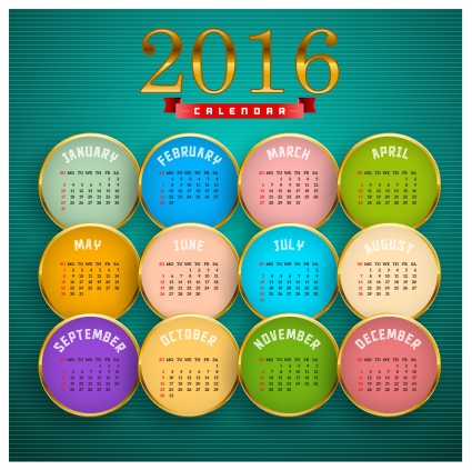 Календарь 2016 английский текст