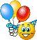 На день рождения с воздушными шарами