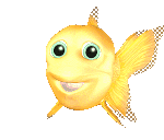 Желтая рыбка подмаргивает