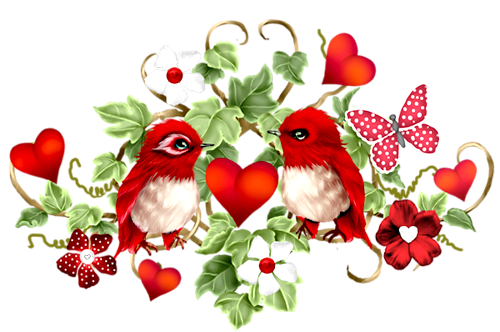 Разделитель - влюбленные птички