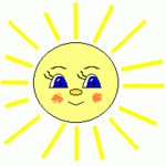 Солнышко улыбается  показывает язык